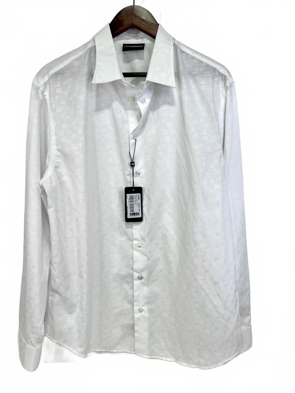 Emporio Armani White Long Sleeve Button-Down Dress Shirt NWT Size XL